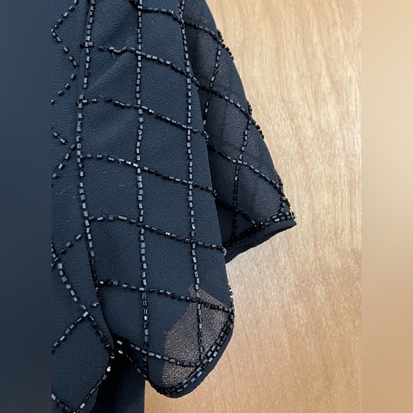 R&M Richards Beaded Black Gown Dress 8 - Picture 4 of 6